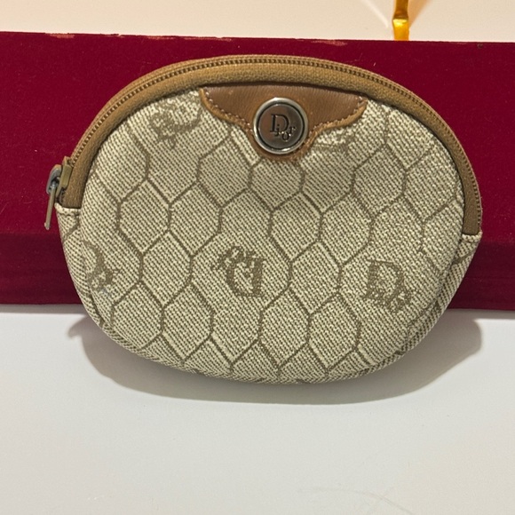 Dior Brown and Tan Coin Pouch - Picture 5 of 15